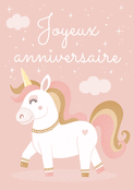 Licorne magique pour un doux anniversaire